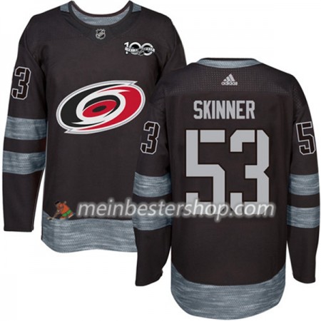 Carolina Hurricanes Jeff Skinner 53 1917-2017 100th Anniversary Adidas Schwarz Trikot Authentic - Herren